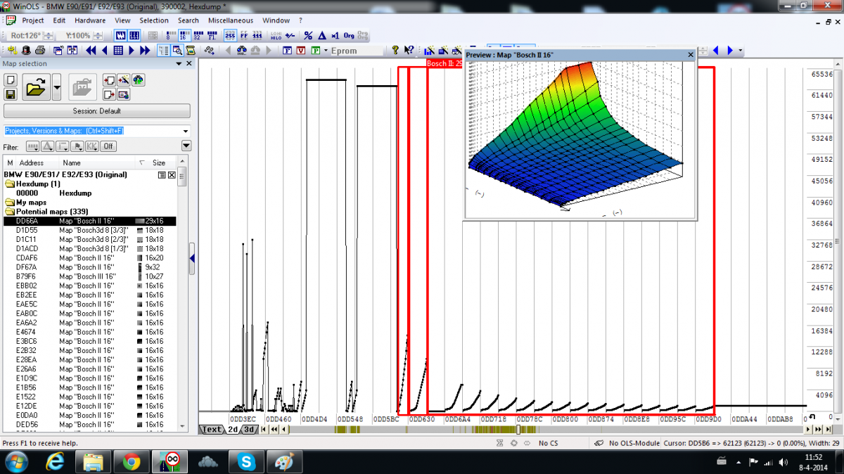 injection timing mapping